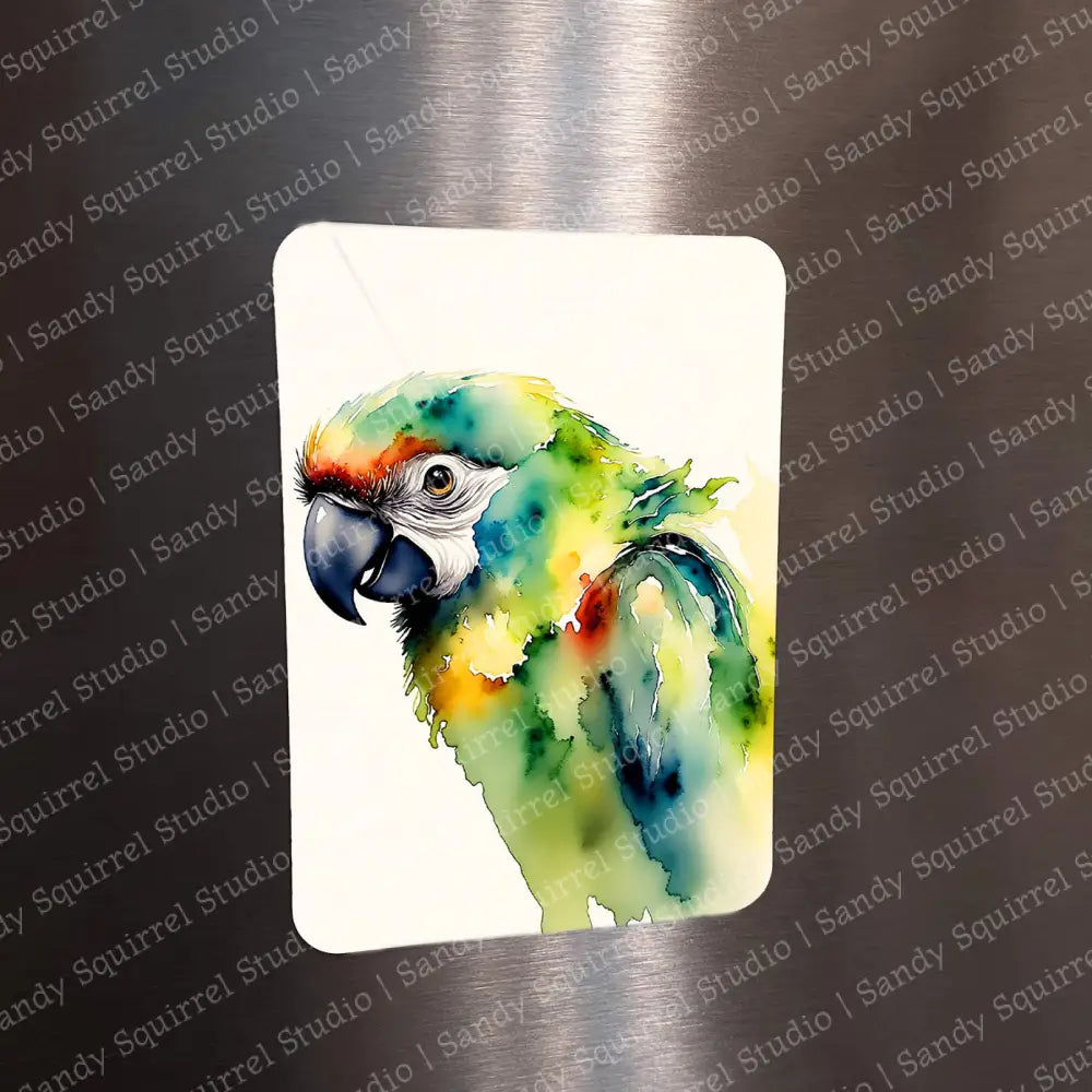 ’Tropical Breeze’ Sublimated Image Tropical Parrot Magnet