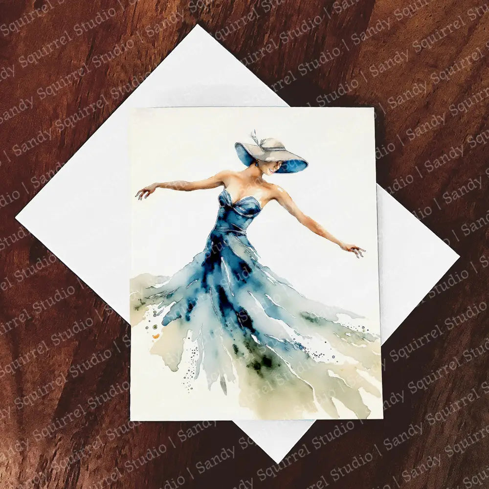 Twirl Coastal Greeting Card