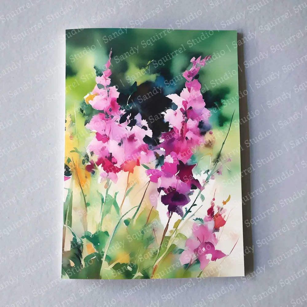 Vivid 7X5 Vibrant Floral Greeting Card Wholesale Notecard