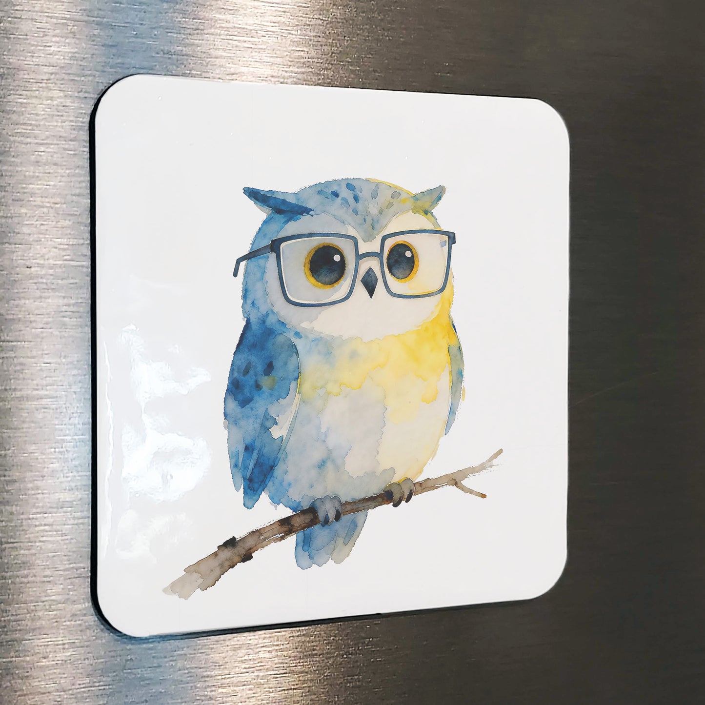 Who Whimsical Watercolor-Style Owl Art