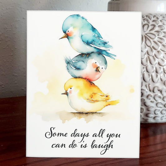 Winging It Watercolor Style Bird Art