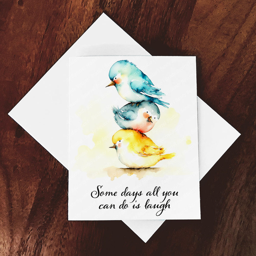 Winging It Watercolor Style Bird Art