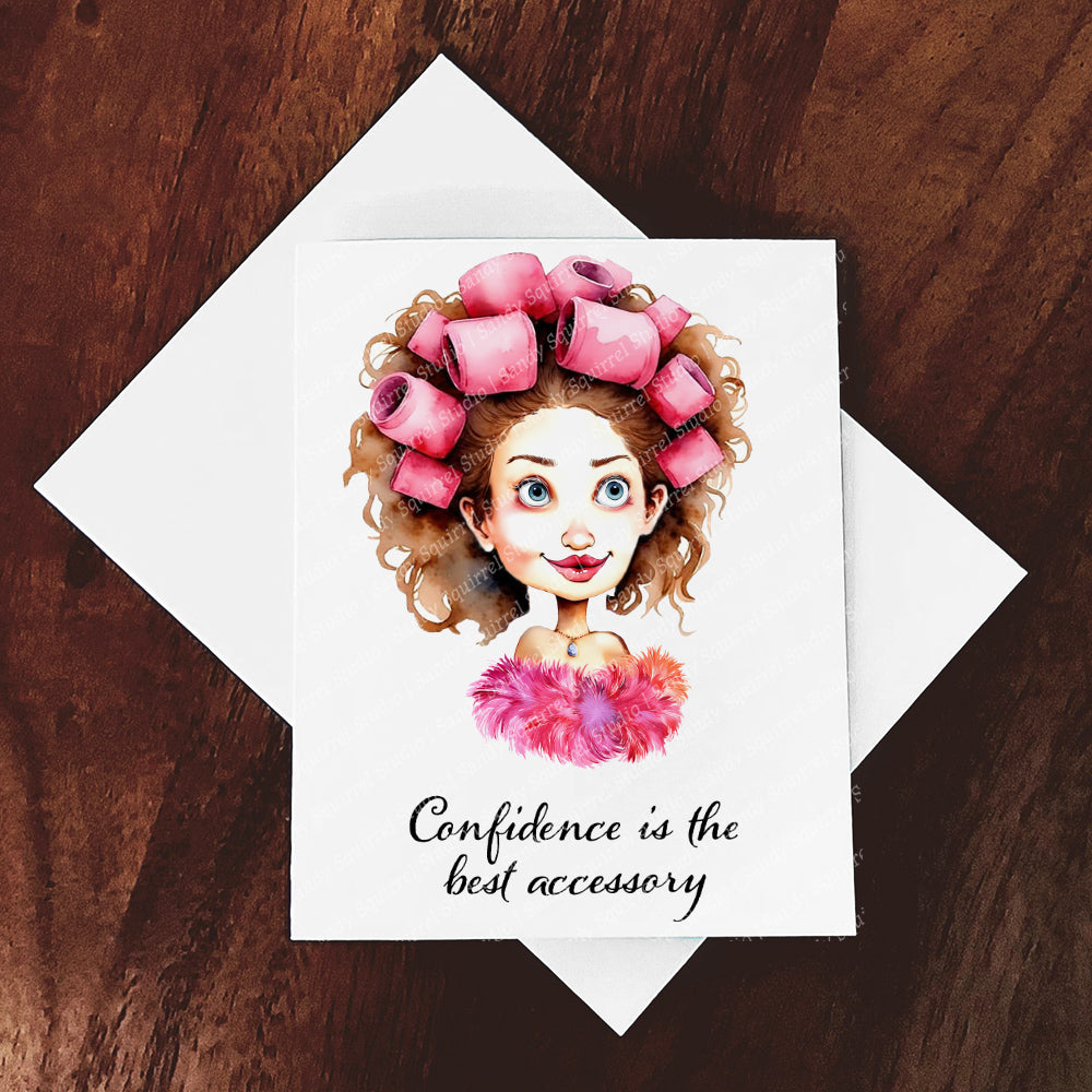 Accessories Watercolor Style Card