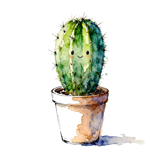 Happy Barrel Watercolor Style Friendship Art