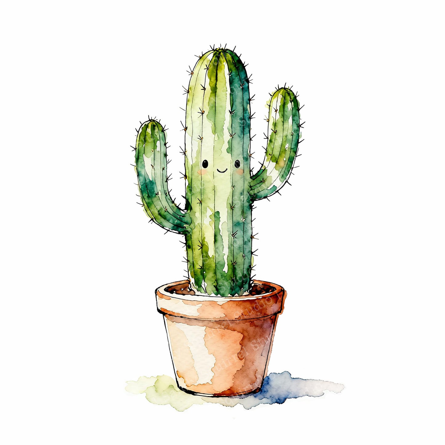 Happy Sag Watercolor Style Friendship Art
