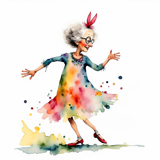 Razzle Dazzle Whimsical Watercolor Style Inspirational Art
