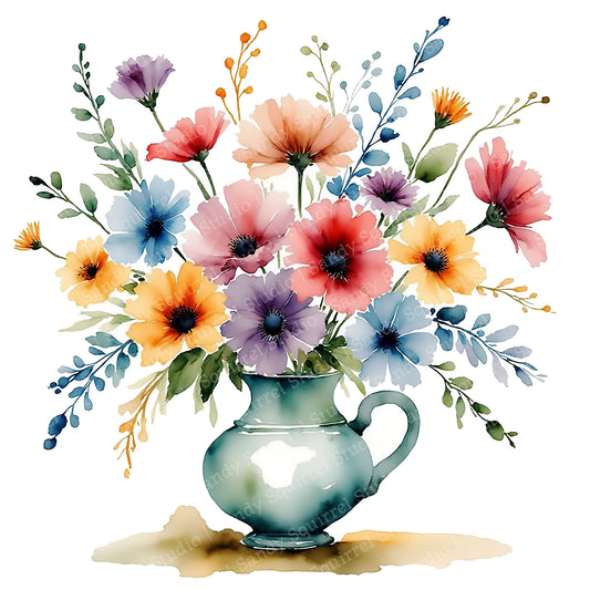 Sunshine Stems Watercolor Style Get Well Card