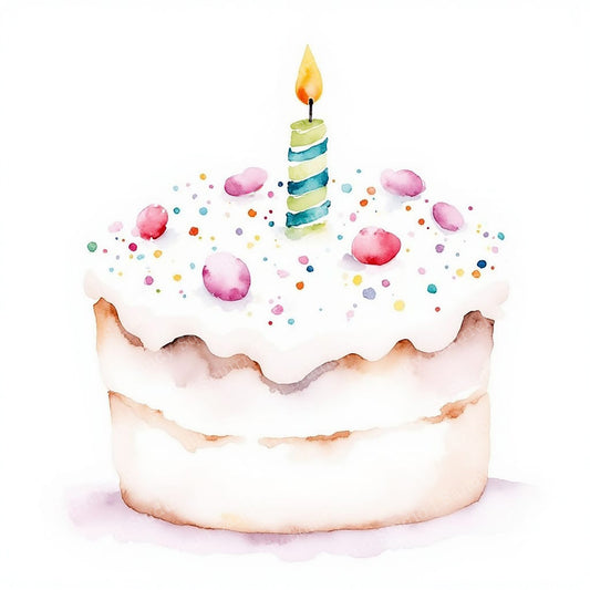 Sweet Spark Watercolor Style Birthday Card